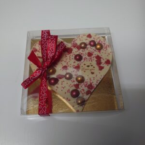 Moederdag chocolade Hart wit